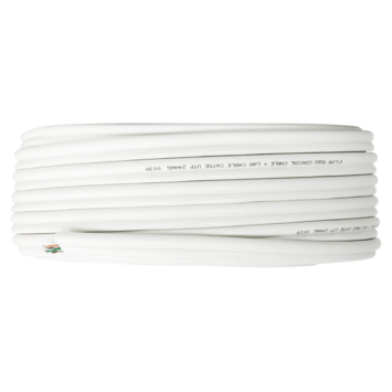 Q-Link coax/utp kabel RG6 25 meter wit