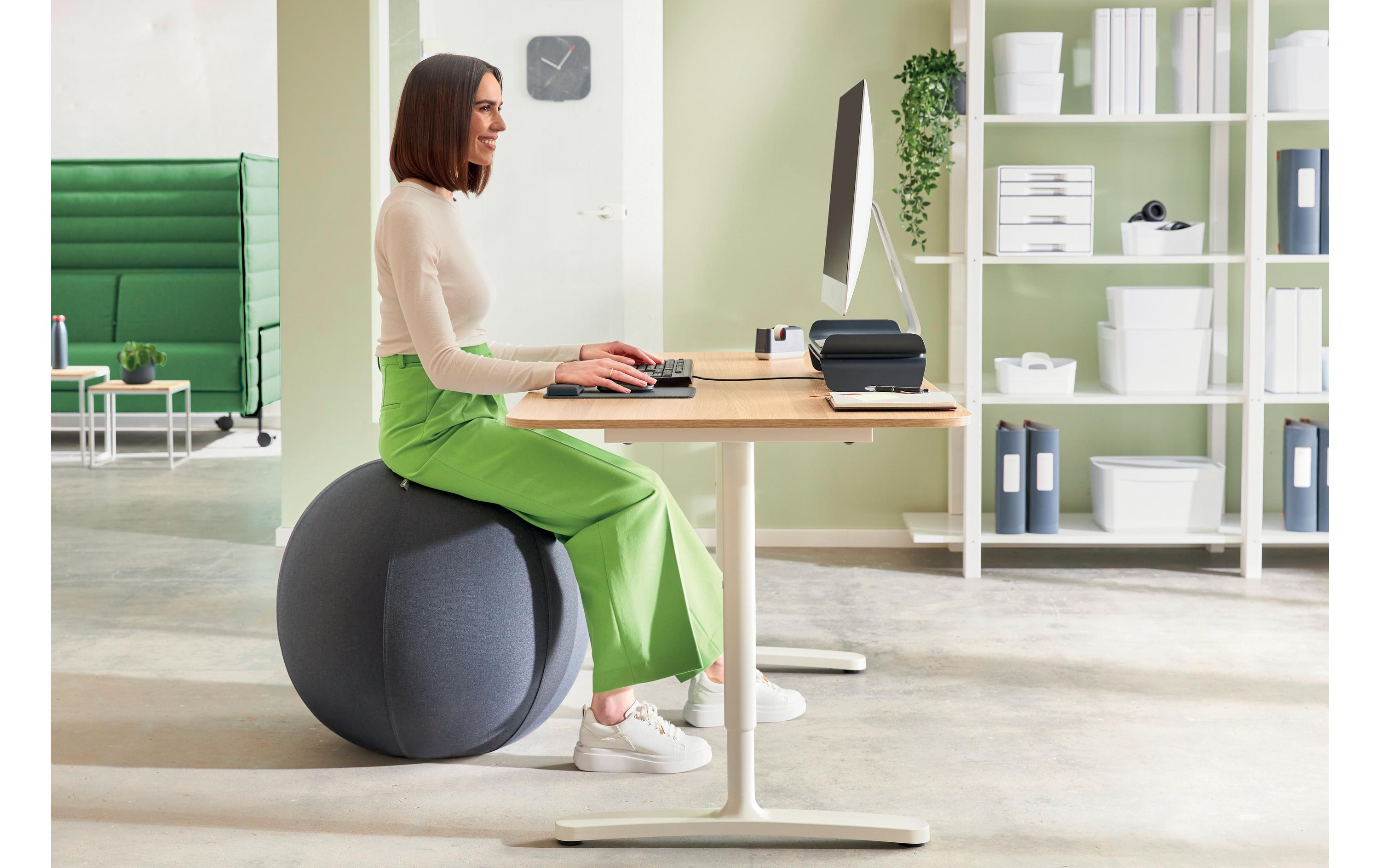 Sitzball Ergo Active 65 cm, Dunkelgrau<br>Sitzball für zu Hause oder für Büro
