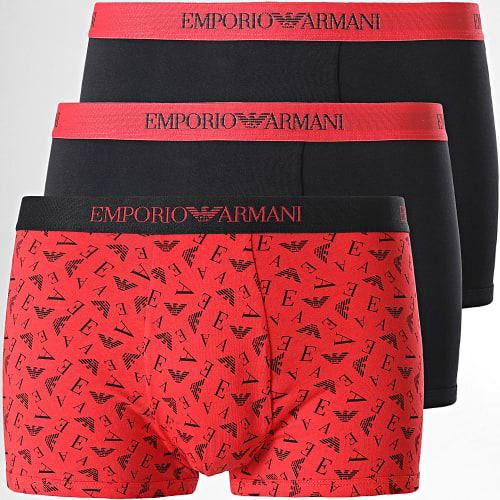 Lot De 3 Boxers 111625 Noir Rouge