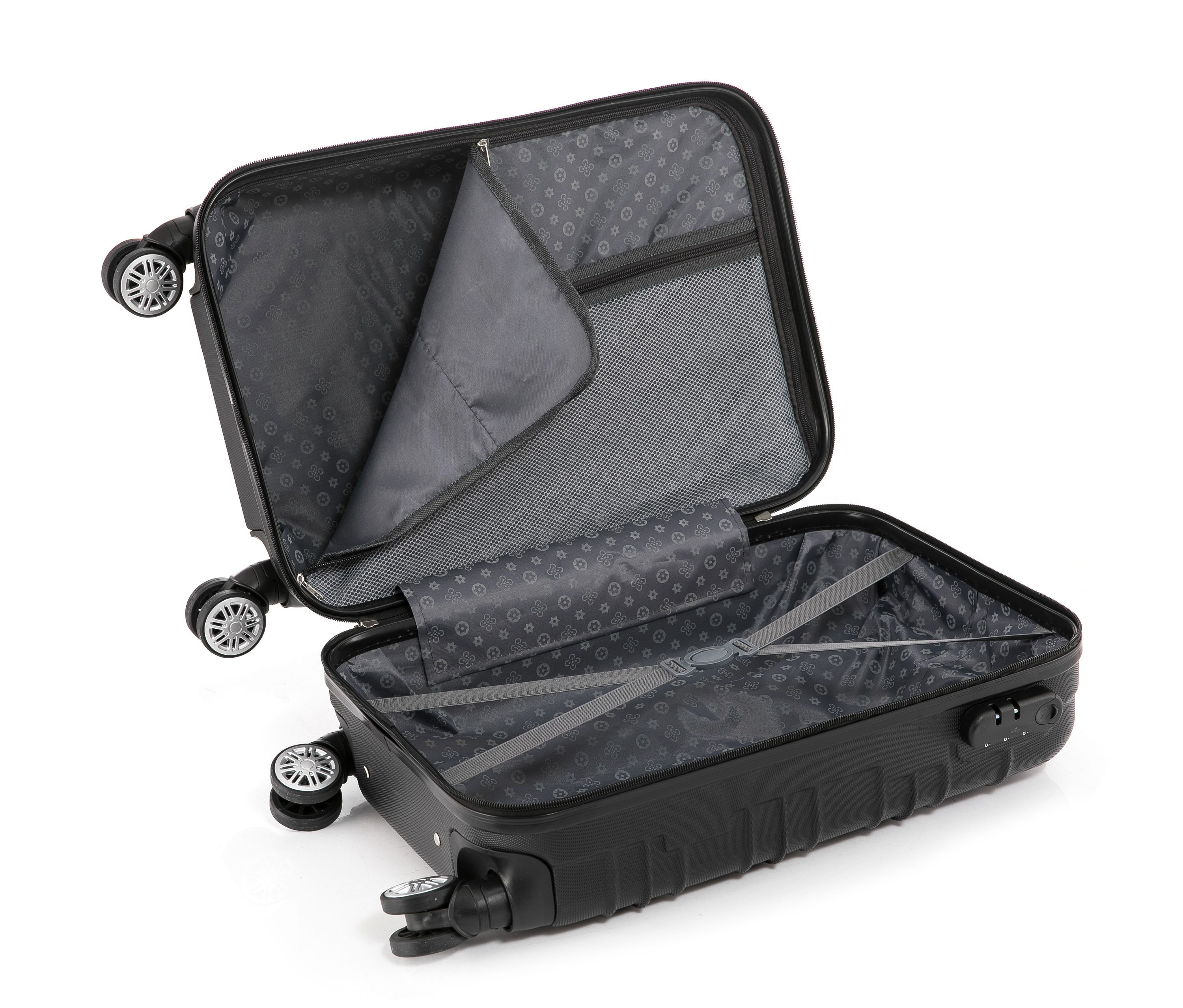 Reisekoffer Hartschalenkoffer AVA 5er Set schwarz