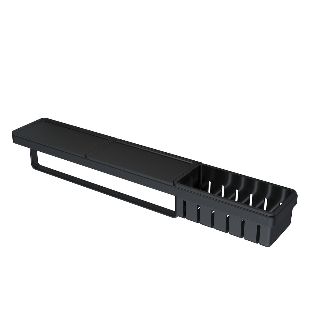 Geesa Frame planchet met handdoekrek en douchemand zwart