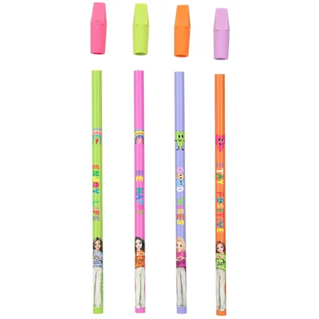 Depesche TOPModel Bleistift-Set mit Radier-Topper SELFLOVE