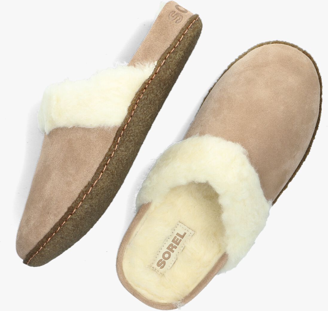 taupe sorel pantoffels nakiska slide