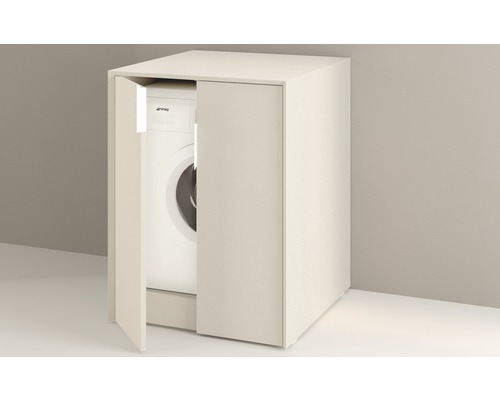 Wasmachinekast Baden Haus Space 93x70 cm Geborsteld wit