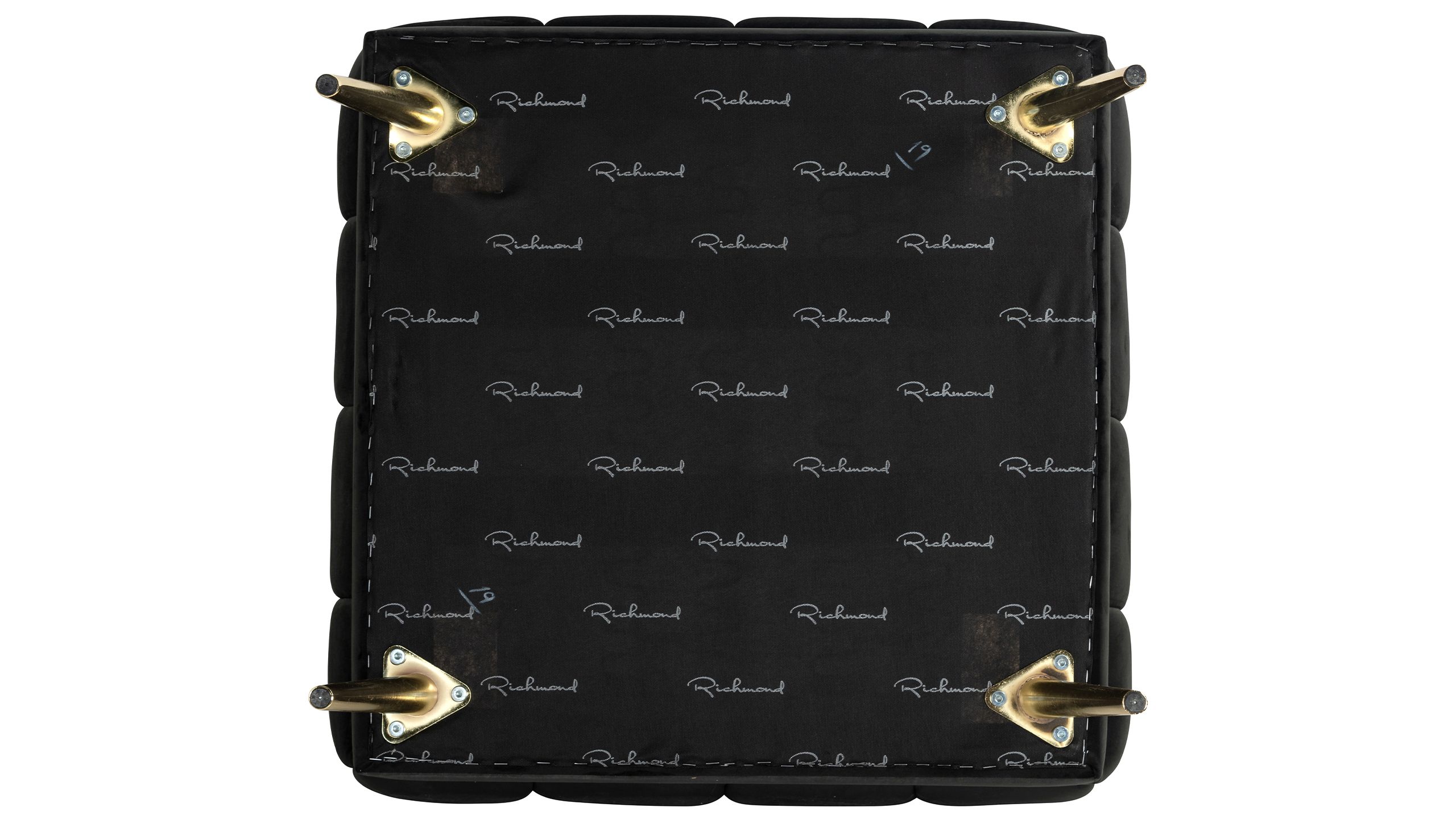Poef 211255 Antraciet Velvet Huxley B76 x D76 x H50 cm