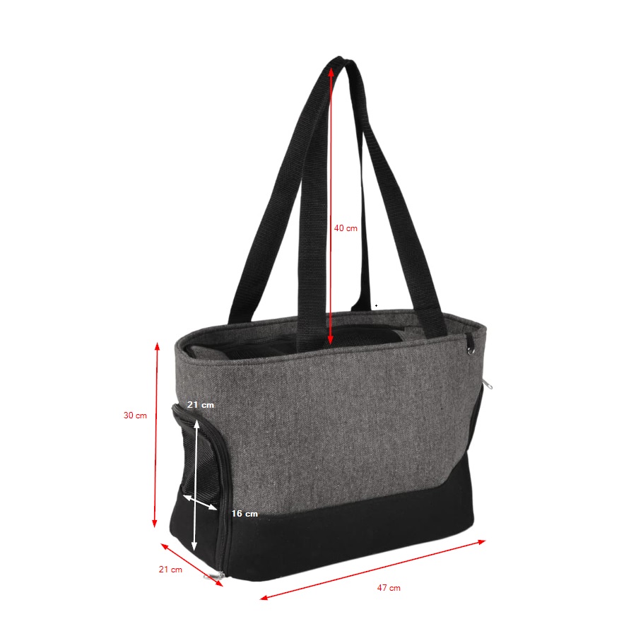 Bolsa de transporte para animais de estimação Cilou 4, cinza