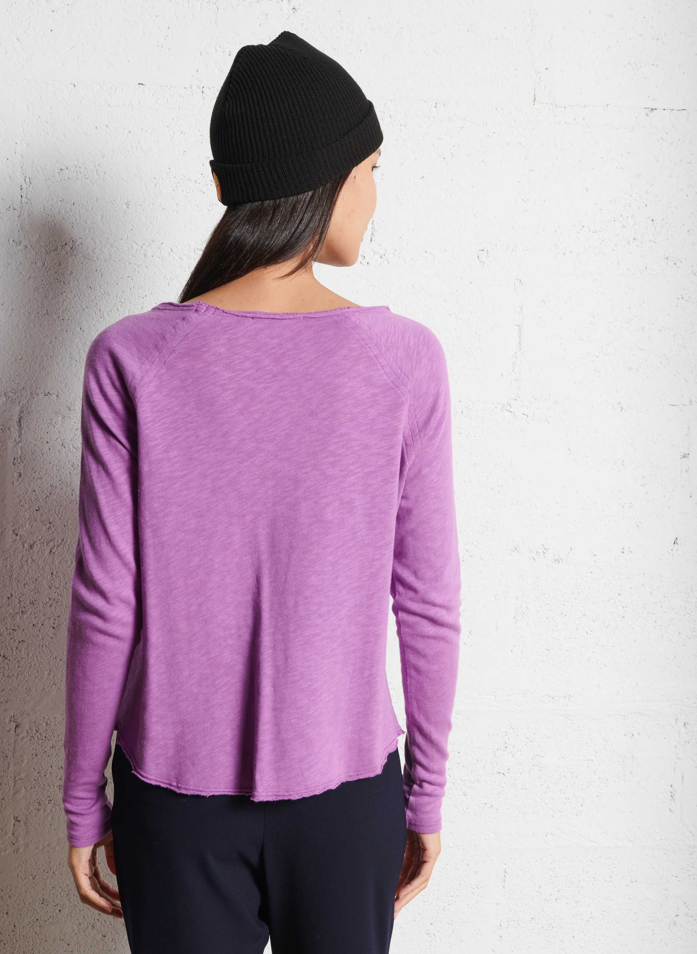 SONOMA - Tee-shirt à col bateau en coton | Violet
