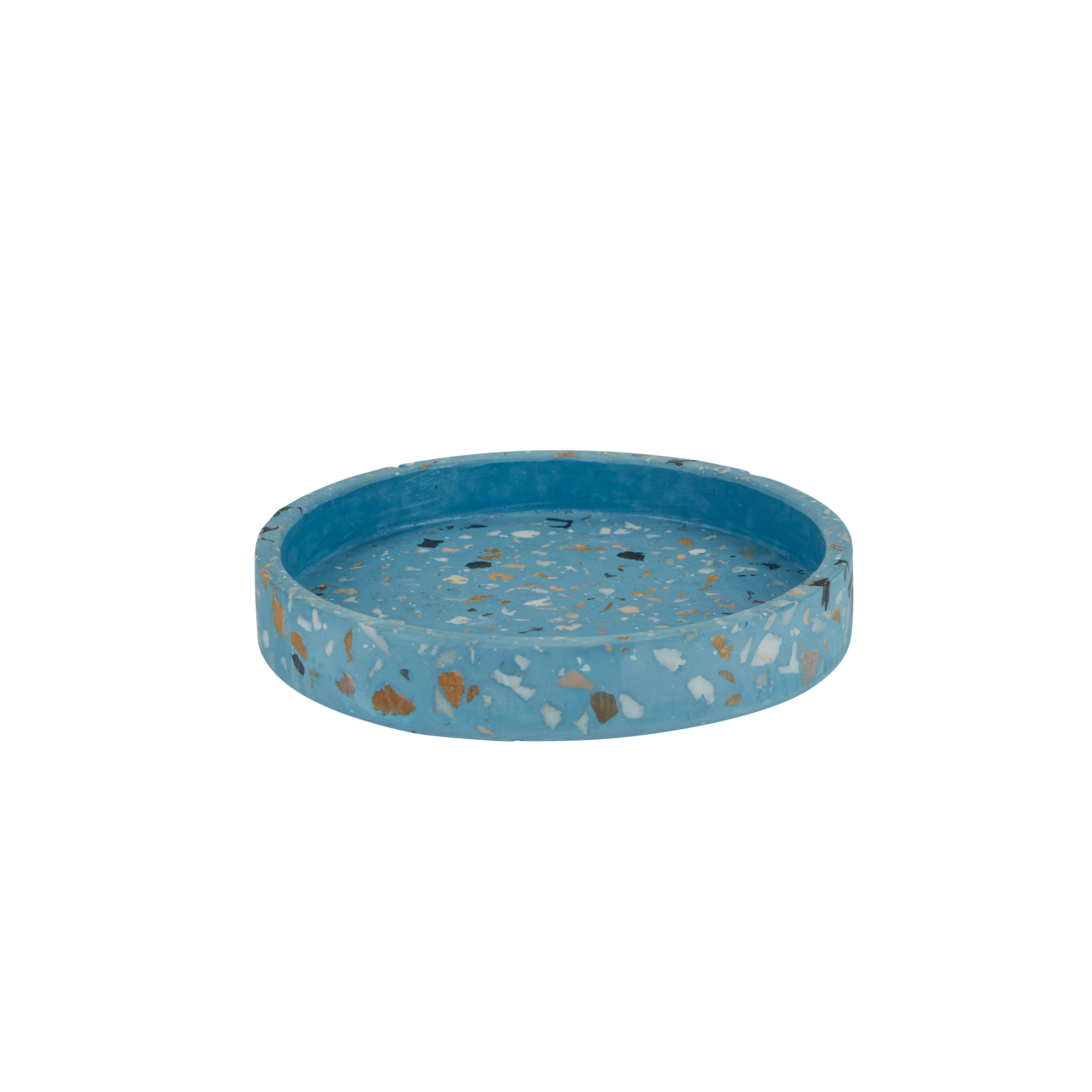 Bahne Interior  Terrazzo bakke, blå - Ø20 cm.