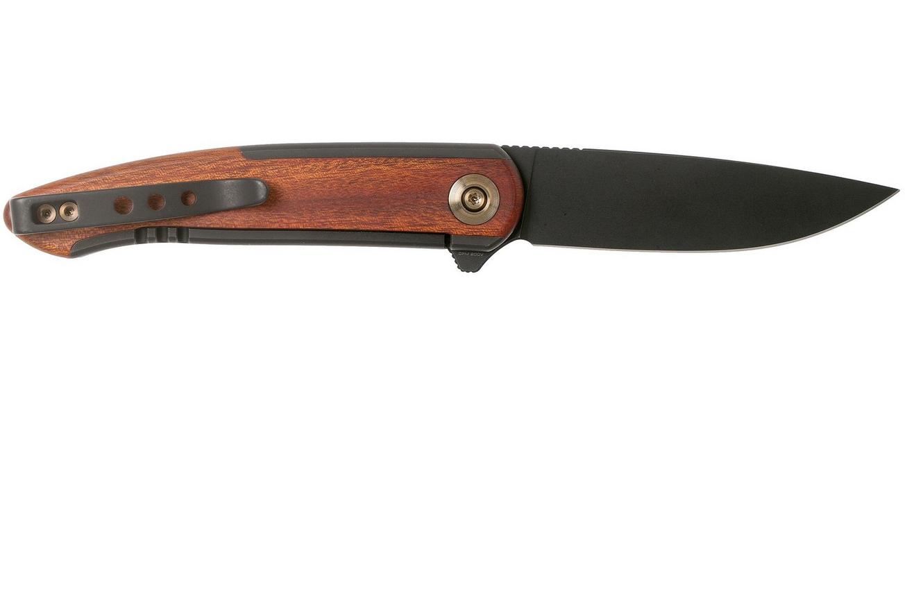 WE Knife Smooth Sentinel WE20043-3 Black Titanium Cuibourtia Wood zakmes