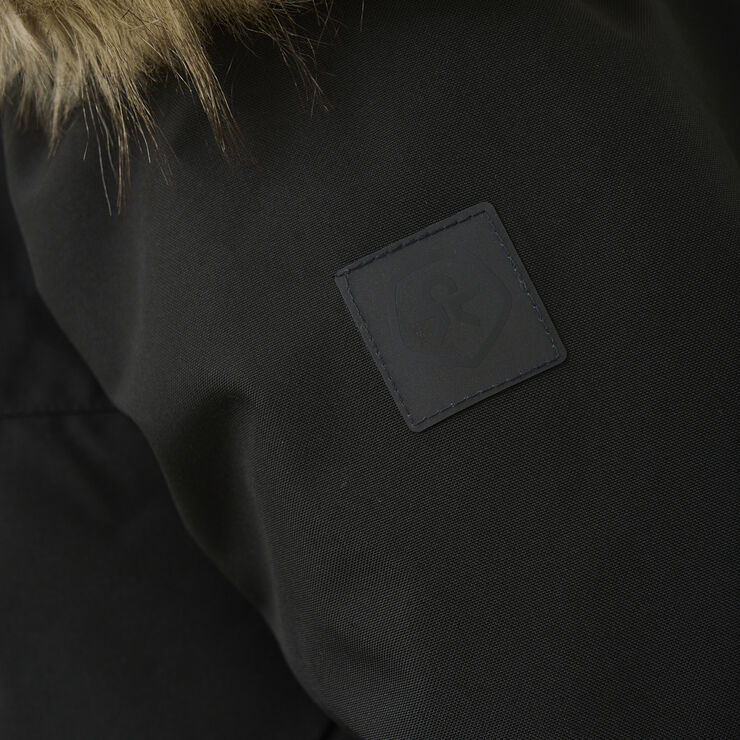 Color Kids Coverall W. Fake Fur Black