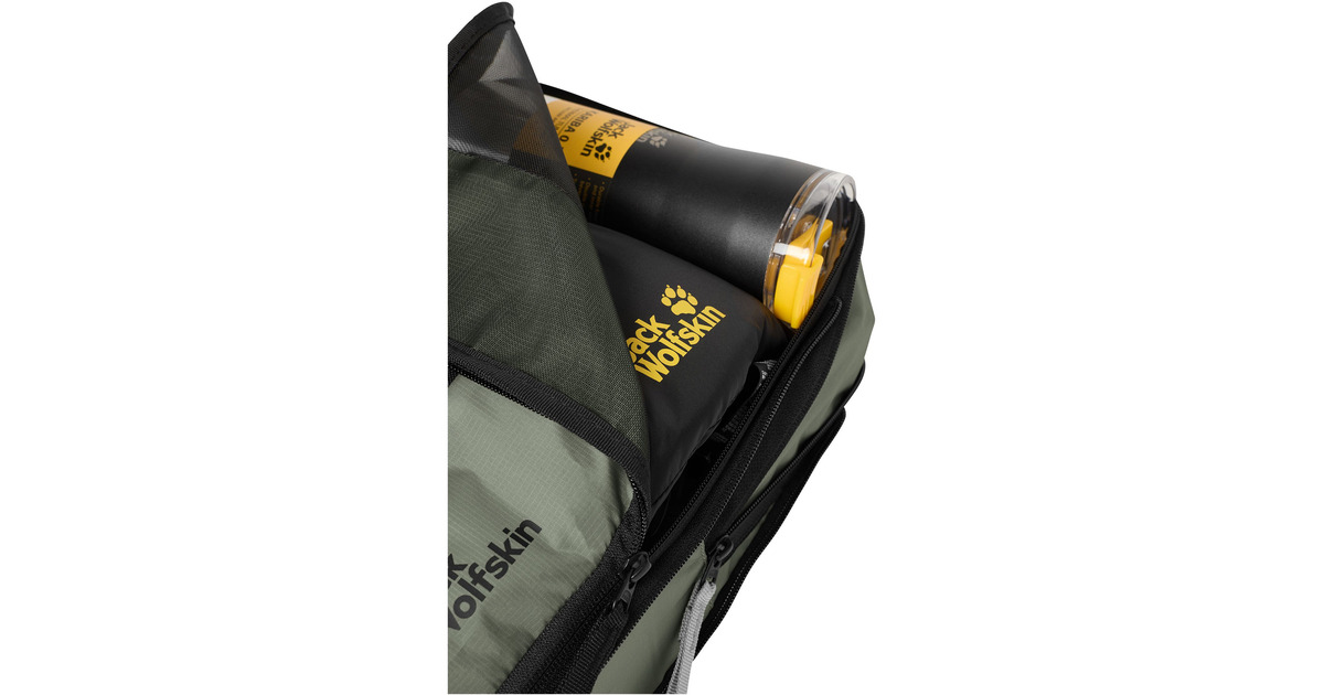 Jack WolfskinCompression Cube Set tas  (Grijsgroen/transparant)