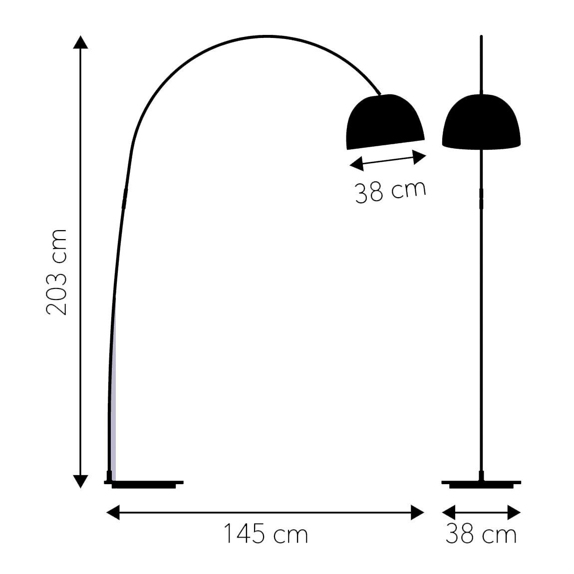 Vloerlamp Lucca zwart