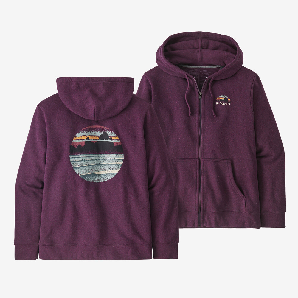 Skyline Stencil Uprisal Kapuzenpulli mit durchgehendem Reißverschluss