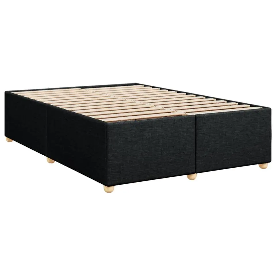 vidaXL - Bed frame zonder matras - Zwart - Stof - 140x200 cm
