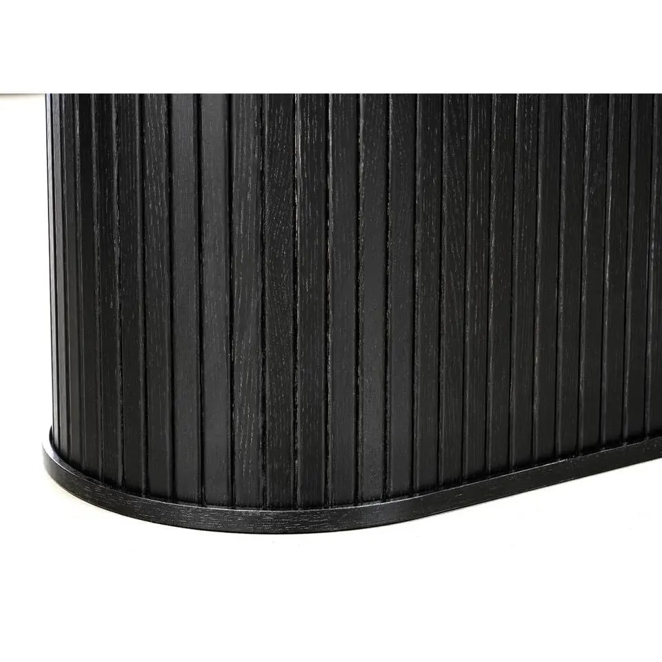 Nordic Home - Amie uitschuifbare eettafel 95x180-230 cm ovaal - zwart