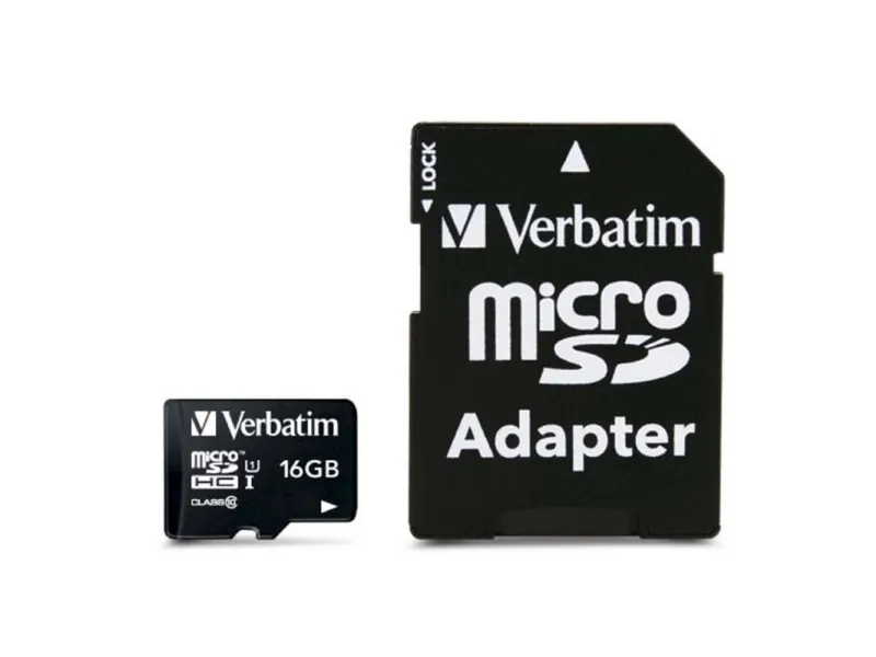 Verbatim - Flashhukommelseskort (microSDHC til SD adapter inkluderet) - 16 GB - Class 10 - microSDHC
