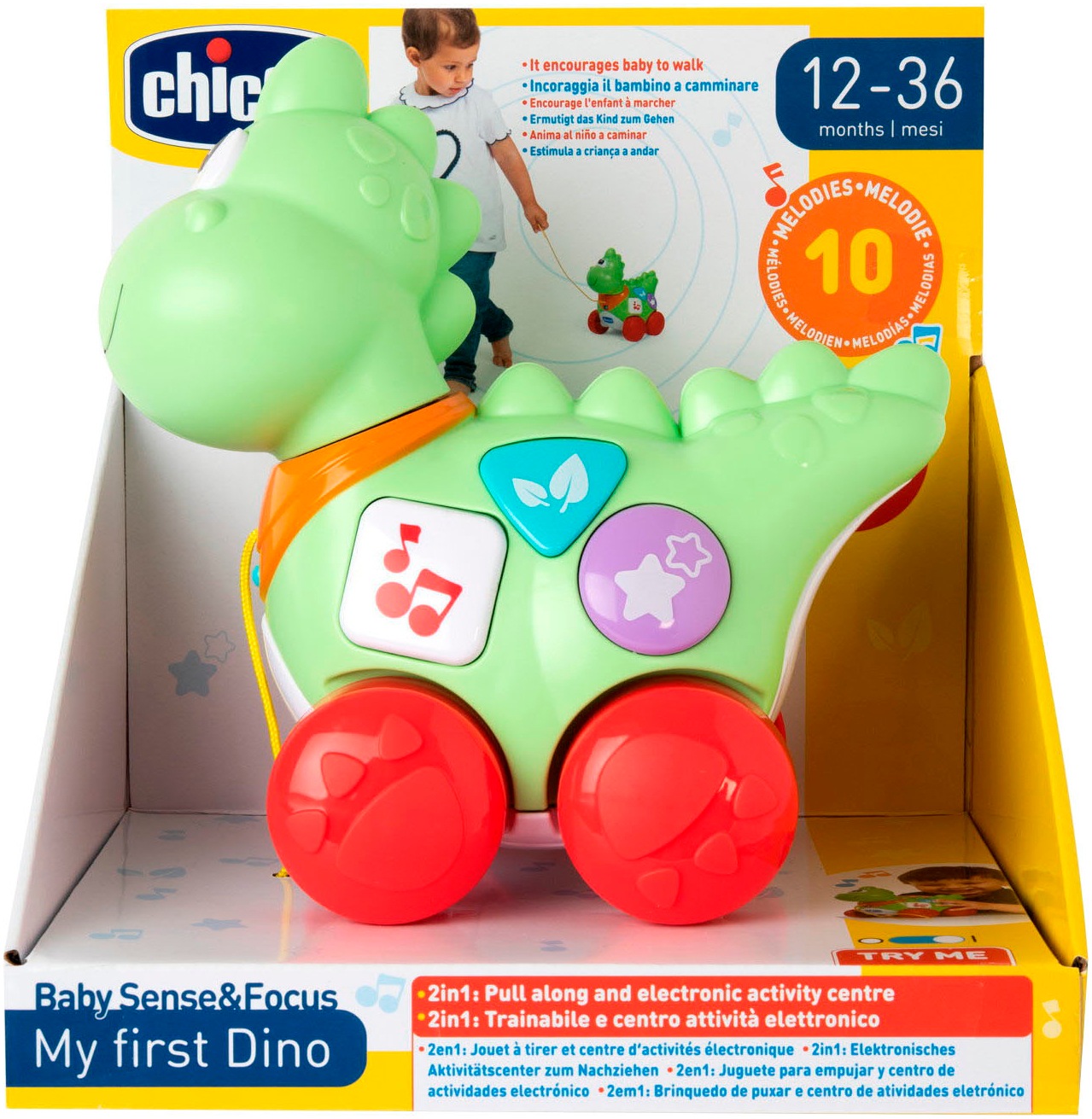 Chicco Nachziehtier »Meiner erster Dino« mit Soundeffekt