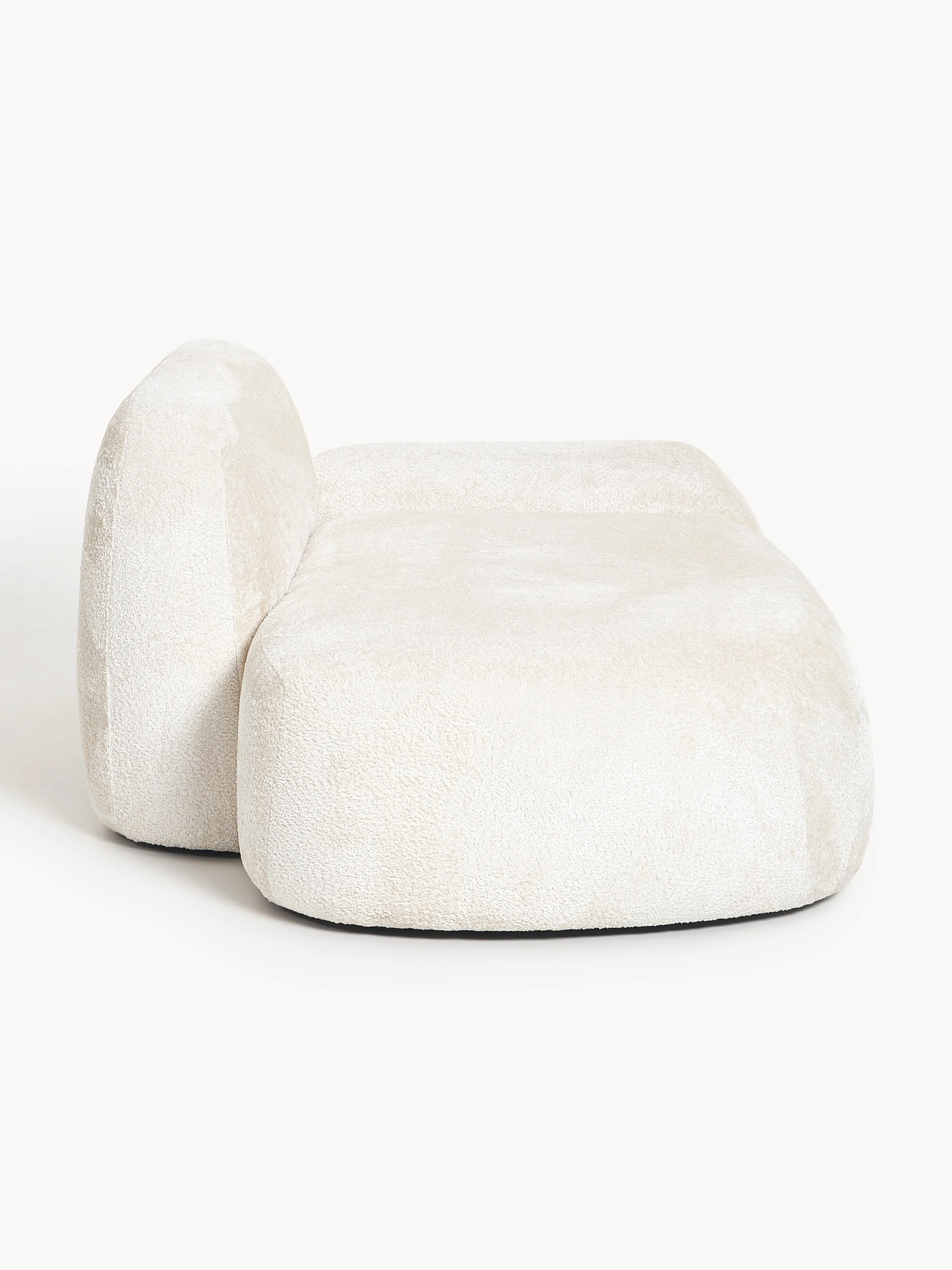 Teddy bouclé bank Wolke (2-zits) met chaise longue
