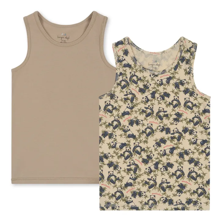 Konges Sløjd Lot 2 Débardeurs Basic Coton Bio | Camel