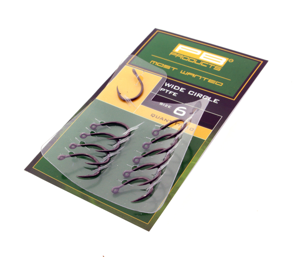 Hameçons carpe PB Products Wide Circle Hook PTFE (10 pcs)