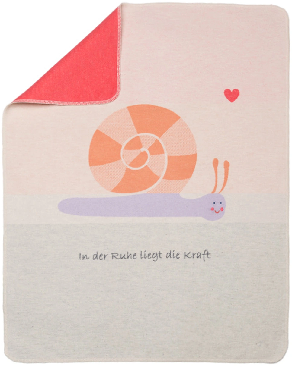 Babydecke JUWEL - SCHNECKE (70x90) in rosa