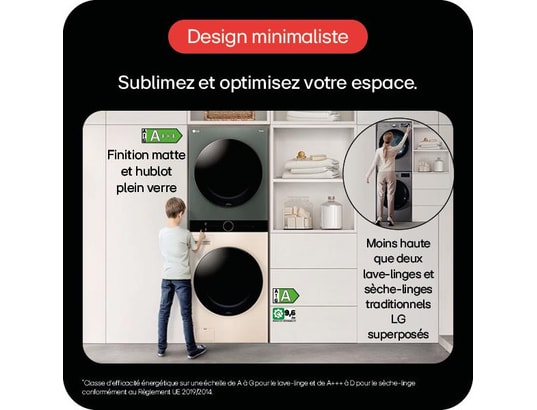 LG - Lave linge sechant Frontal F214WT8GRBE