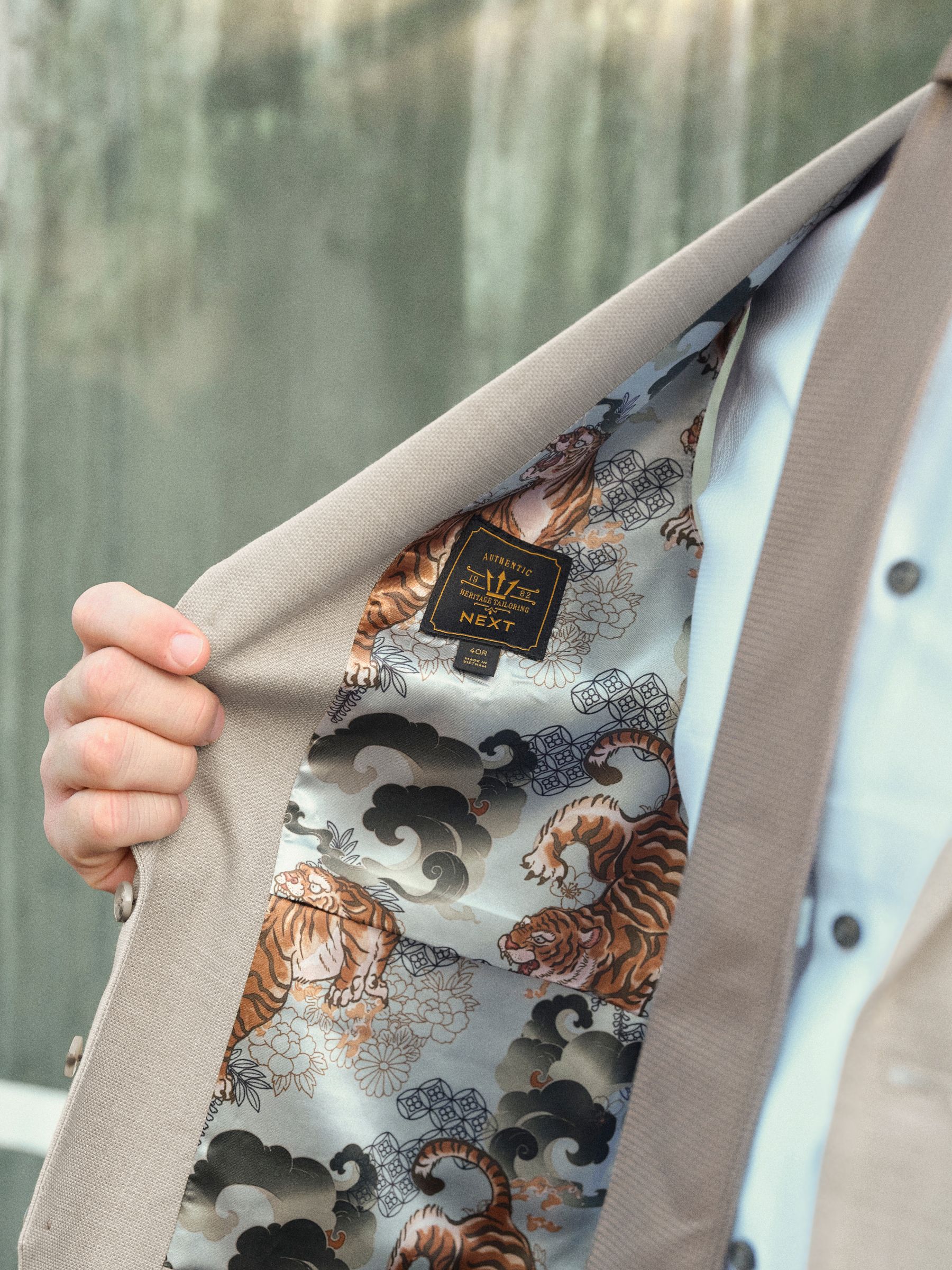 Neutraal - Herenvest met textuur