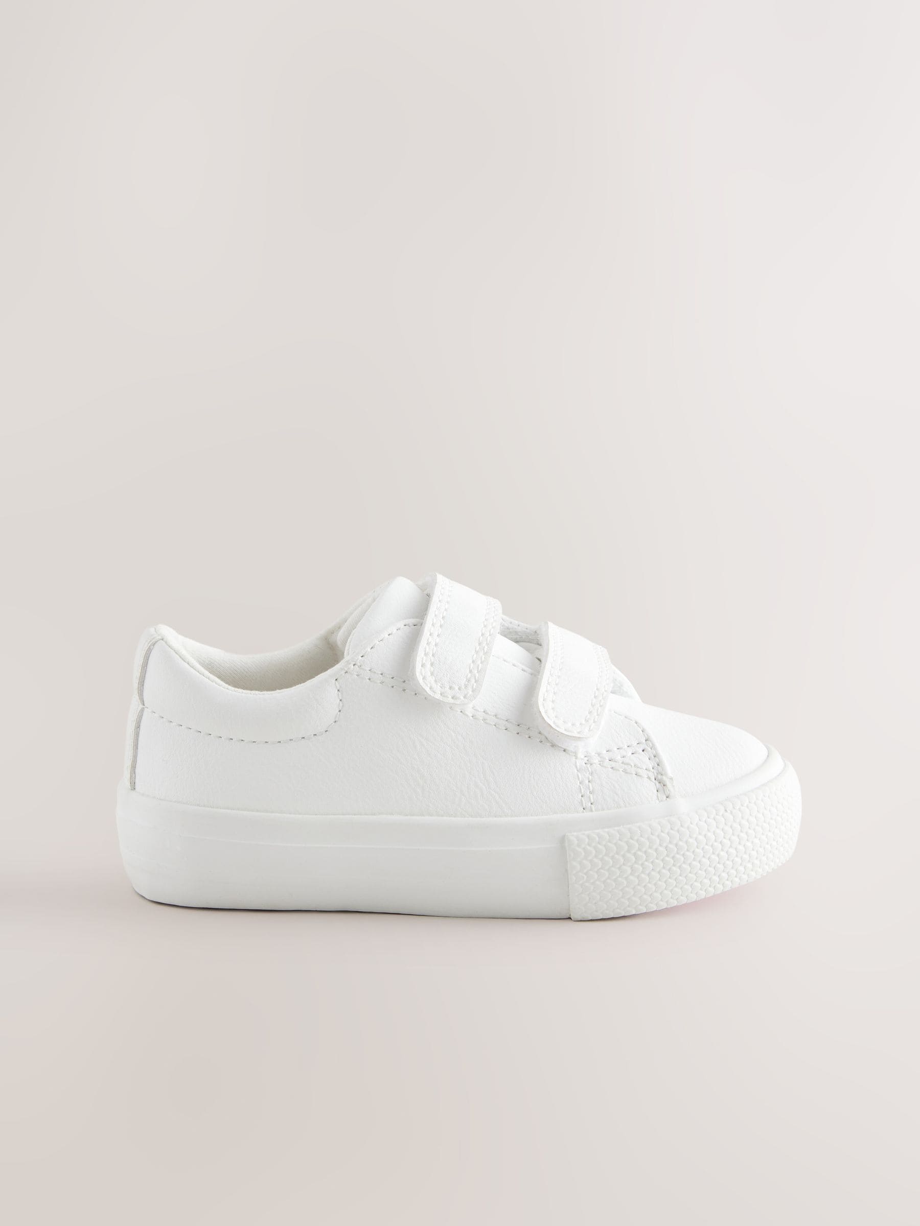 Wit - Sneakers met dikke zool en klittenbandsluiting
