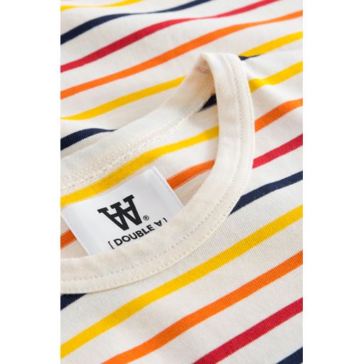 Wood Wood Logo Stribet T-shirt, Flerfarvet, XXL