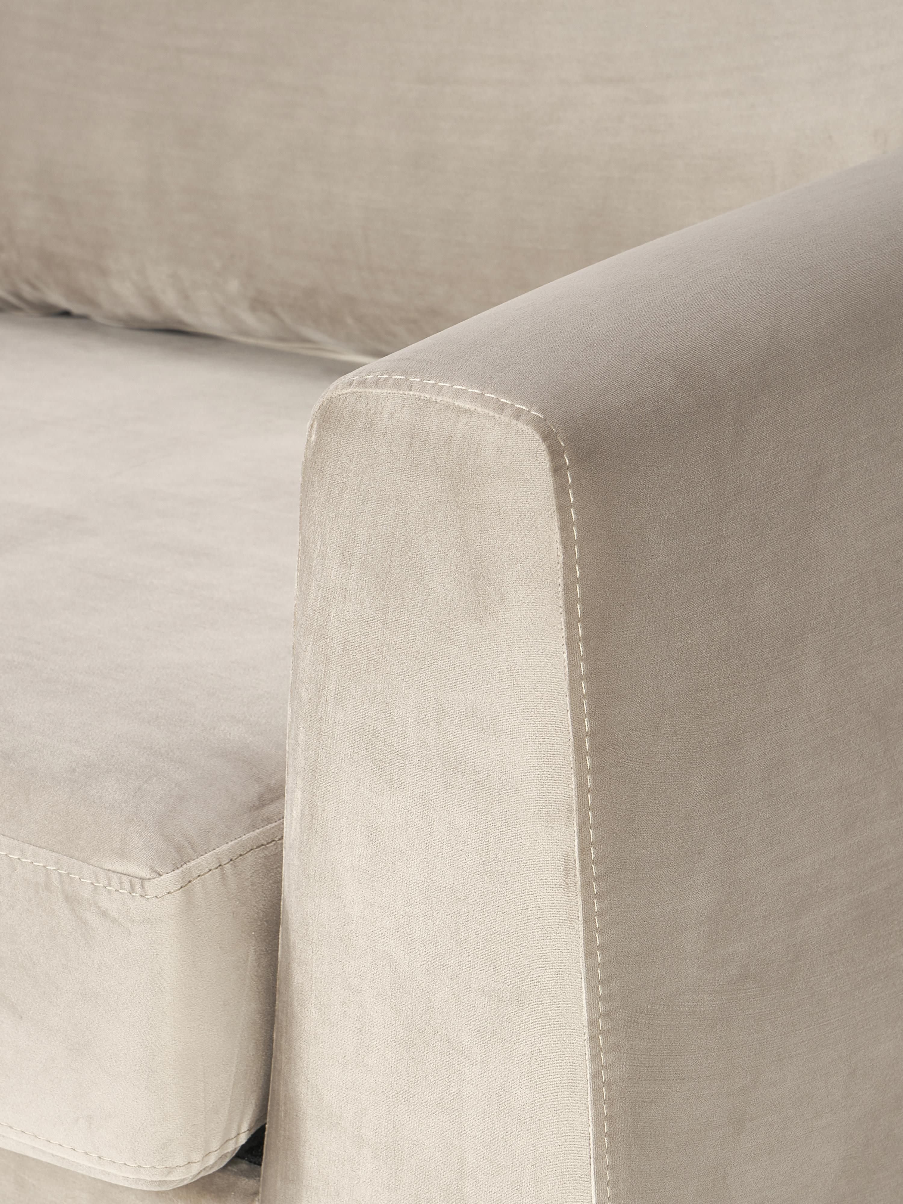 Fluwelen slaapbank Luna (3-zits) met matras