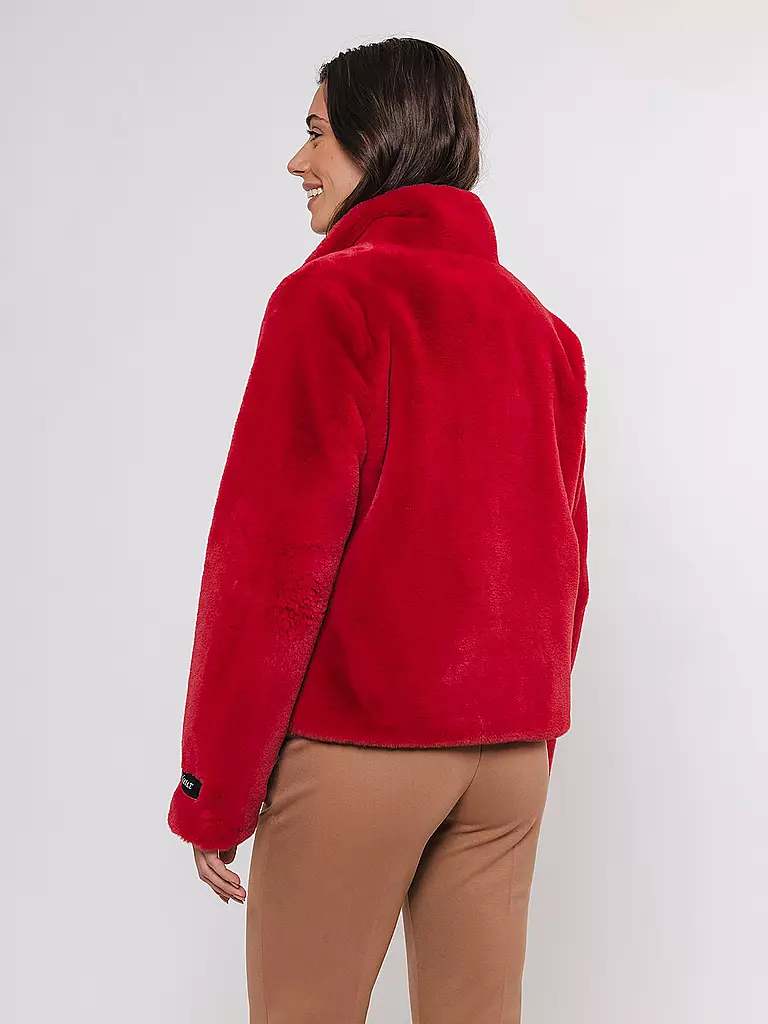 RINO&PELLE Jacke in Felloptik VIE rot