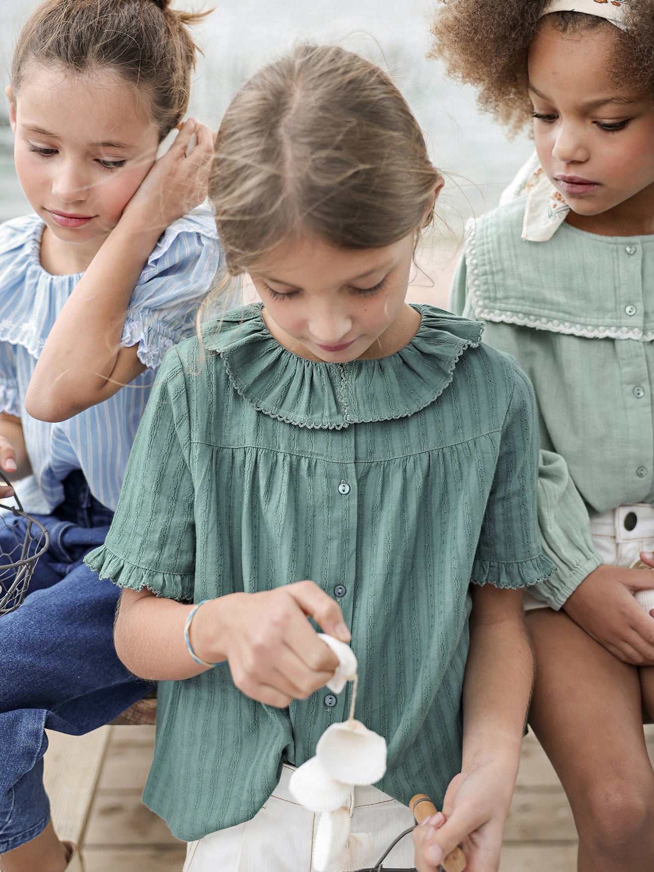 Chemise col pierrot Fille