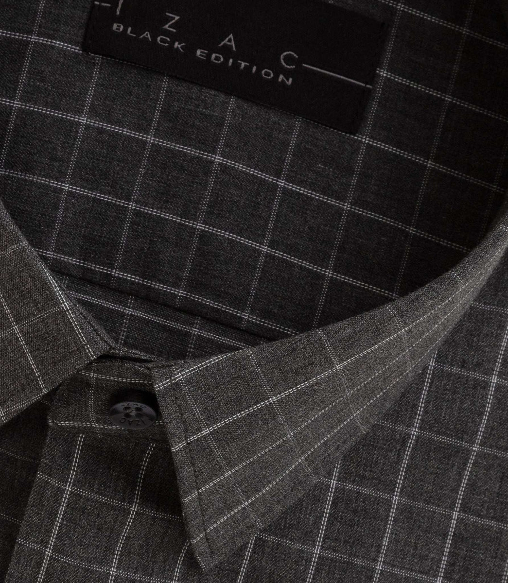 Chemise à carreaux grise 