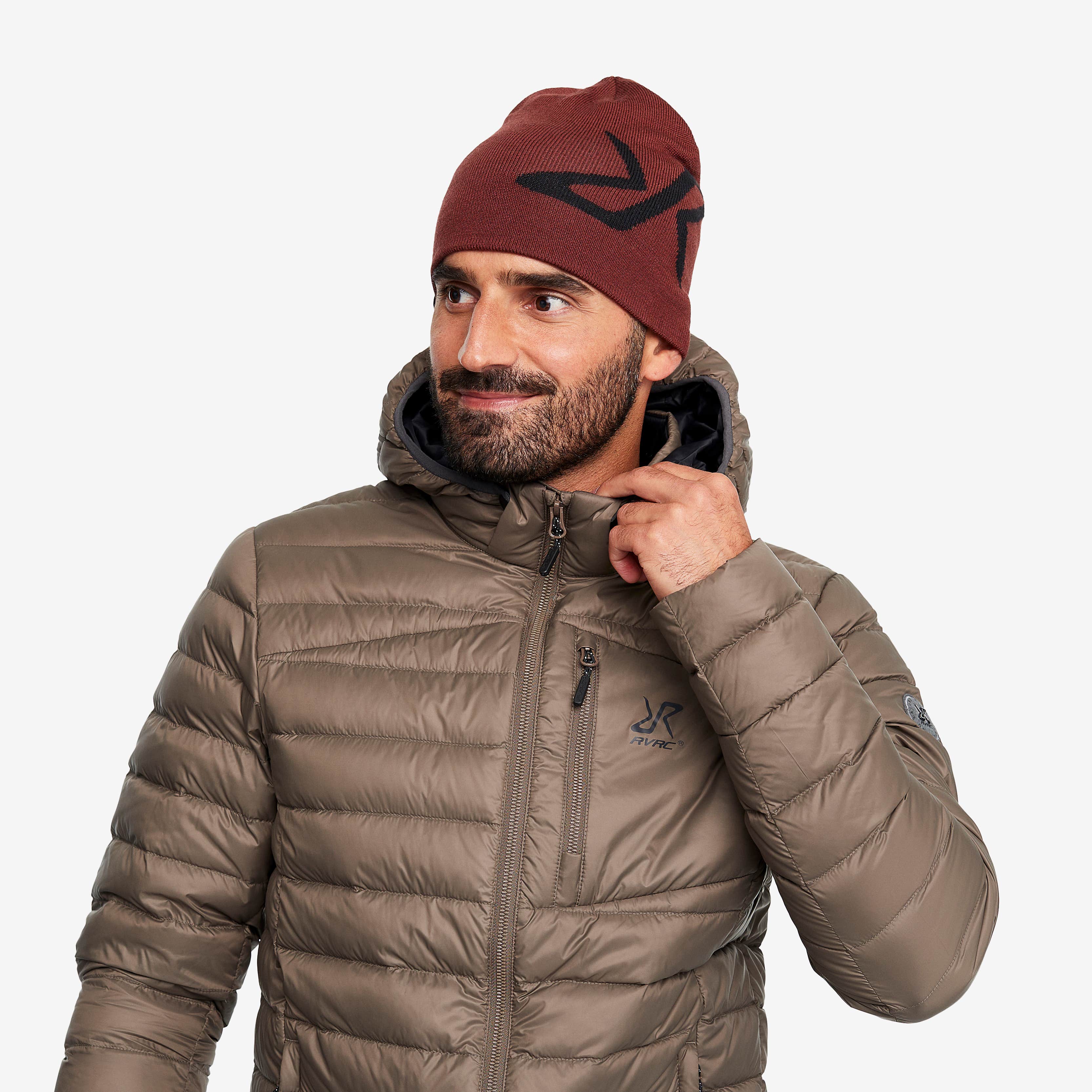 Merino Knitted Logo Beanie  Earth