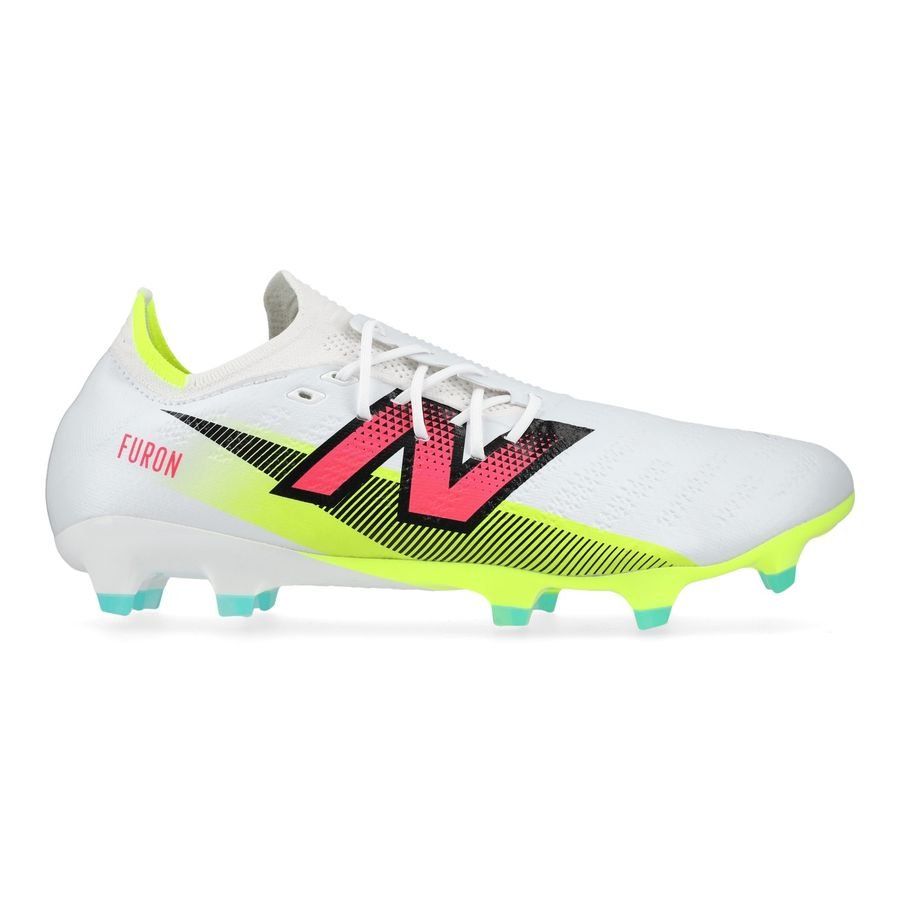 New Balance Furon V7 Pro FG - Blanc/Violet/Jaune Fluo