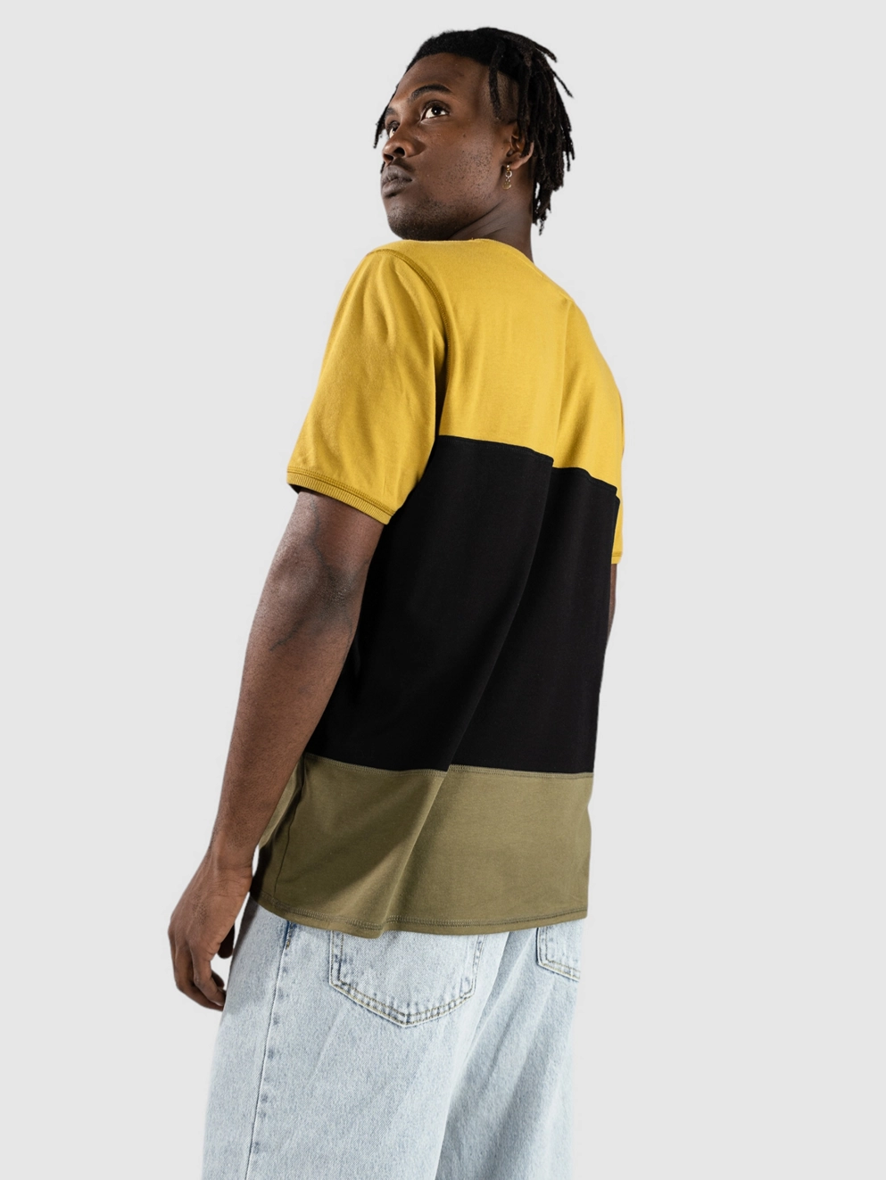 Kazane Erik T-Shirt ecru ol caviar burnt oliv