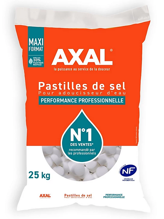 Sel régénérant pour adoucisseur d'eau Axal 25 kg