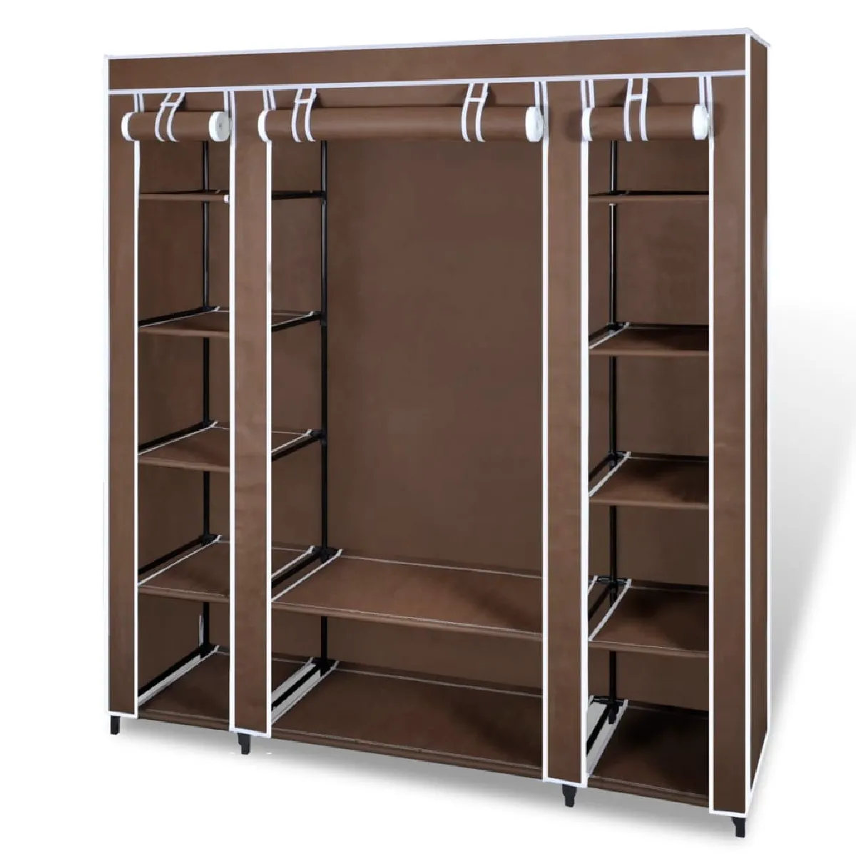vidaXL Armoire avec compartiments et tiges 45 x 150 x 176 cm Marron