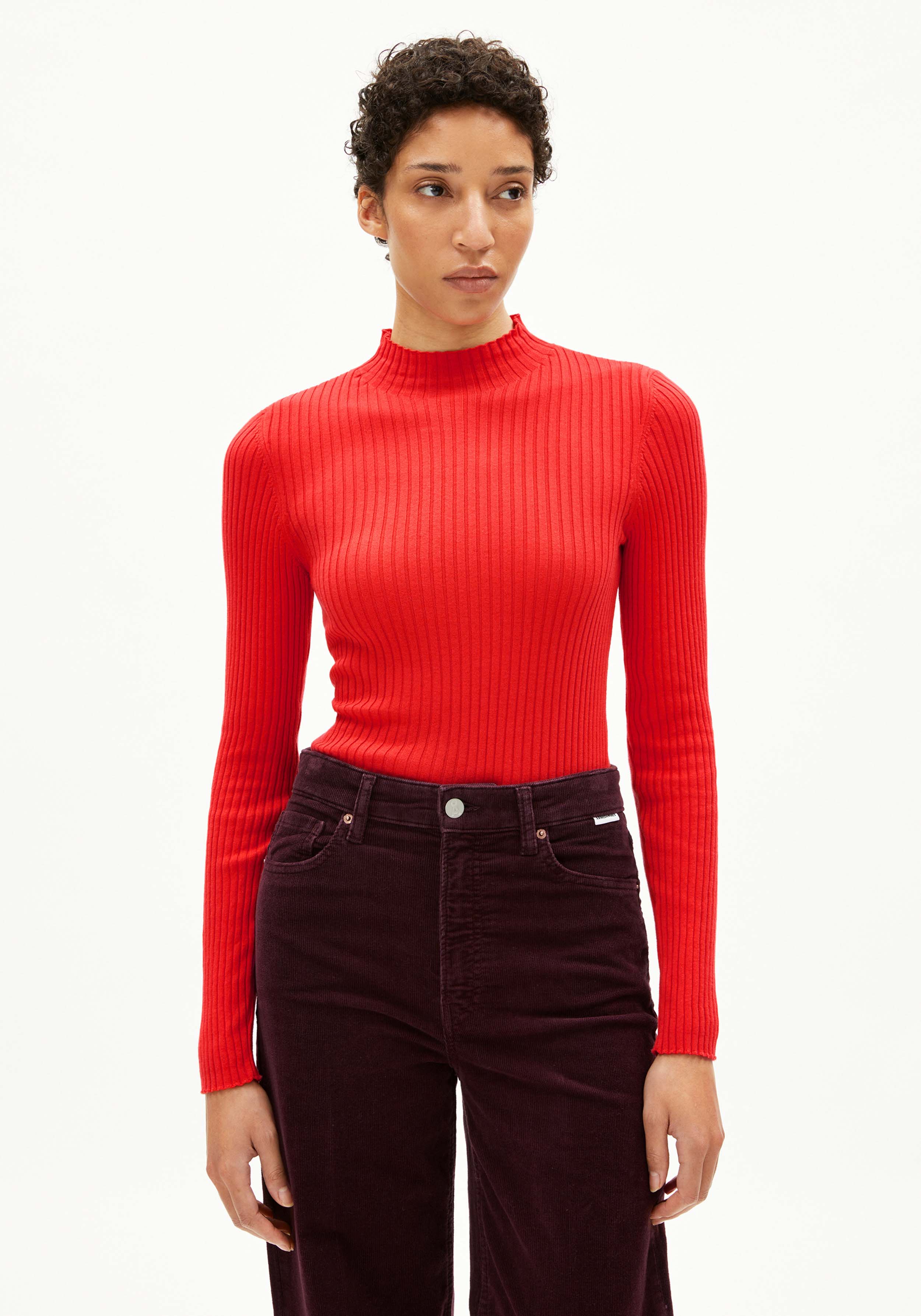 Armedangels Strickpullover Alaania Candy Apple