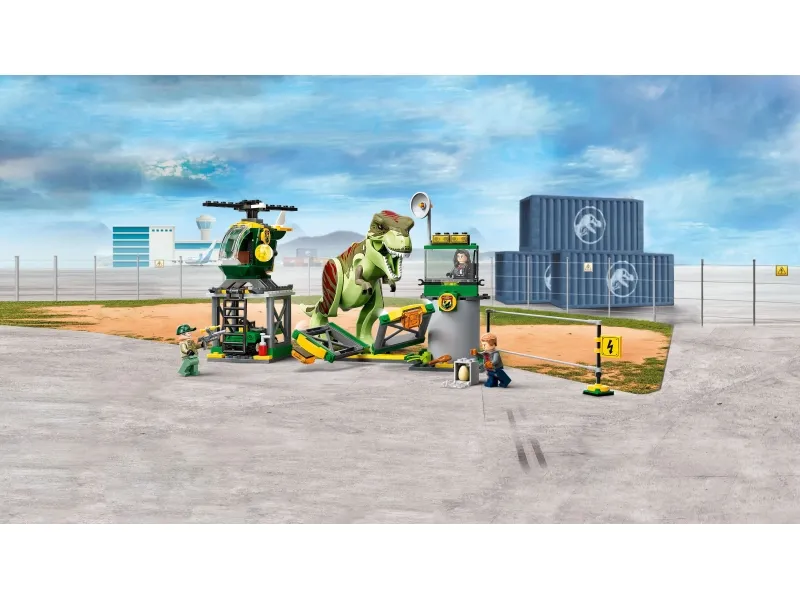 LEGO Jurassic World 76944 T. rex på dinosaurflugt