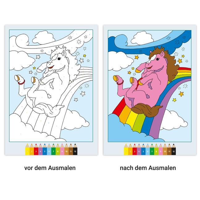 Ravensburger CreArt Malen nach Zahlen ab 5: Zauberponys, Malbuch, 24 Motive