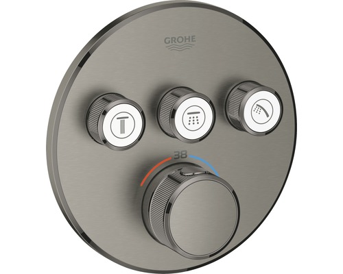 GROHE douchemengkraan met thermostaat GROHTHERM SMARTCONTROL hard grafiet geborsteld 29121AL0