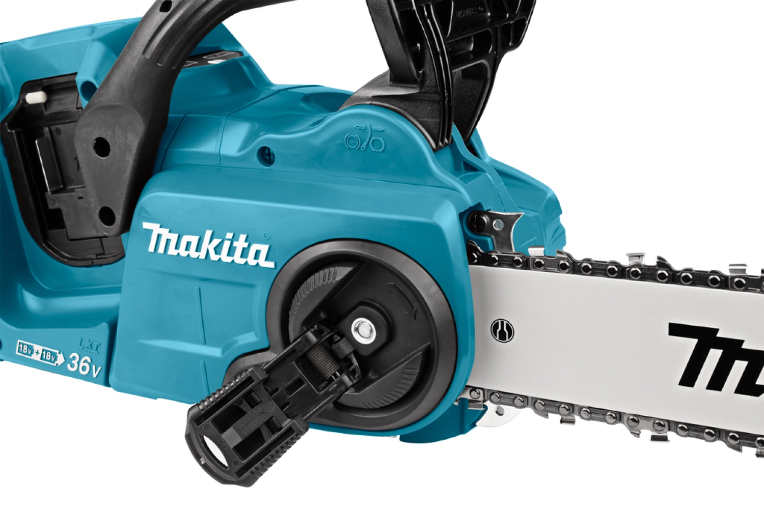 Makita DUC353PG4J 2x18V Li-Ion accu kettingzaag set (4x 6,0Ah) incl. Mbox - 35cm - koolborstelloos
