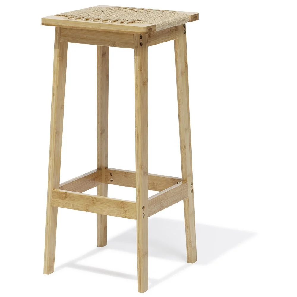 Tabouret Baïa bambou naturel - L32xP32xH72 cm