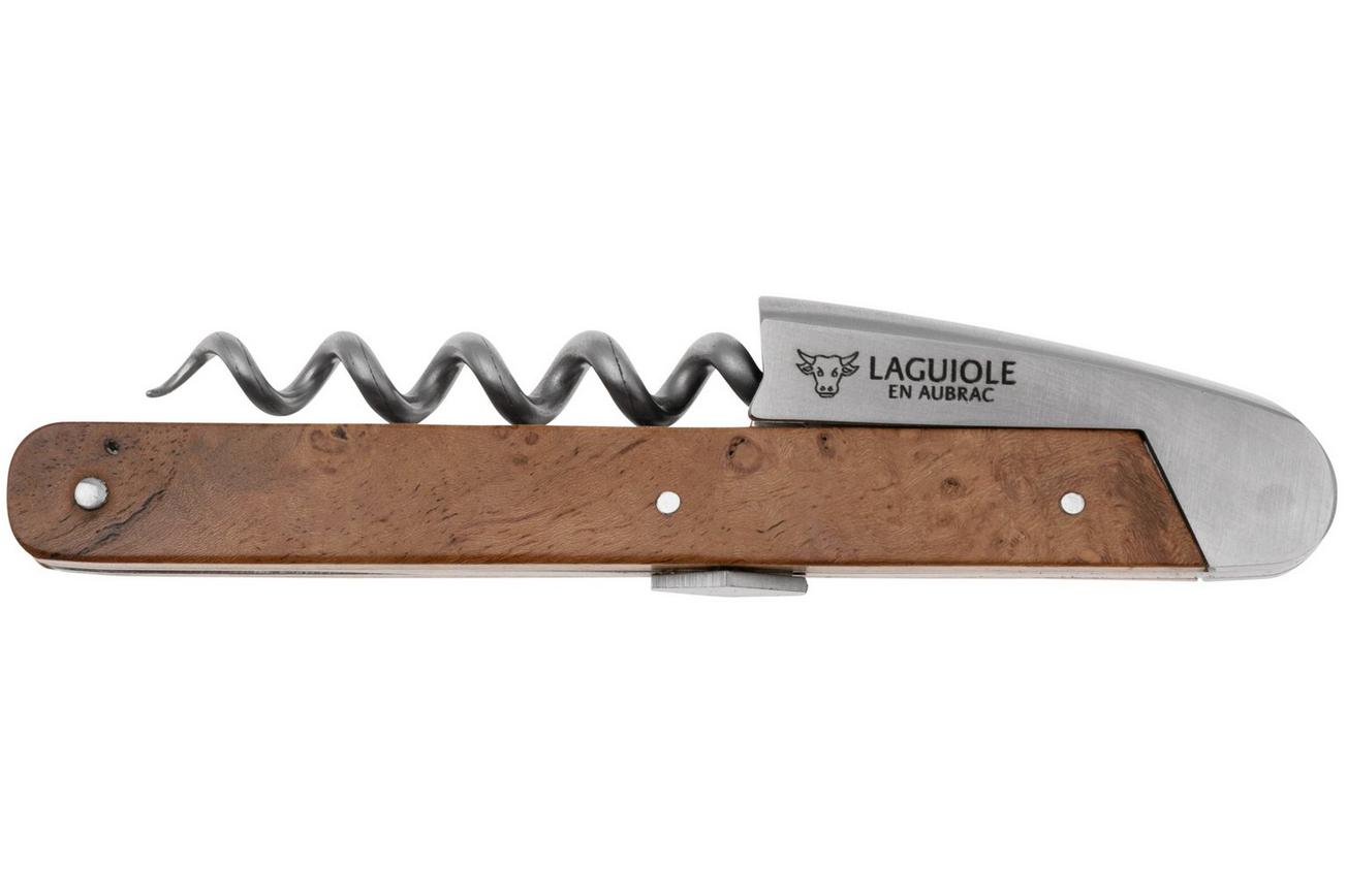 Laguiole en Aubrac Wine Opener SOP99SBT Teak, kelnersmes, Andre & Michel Bras Edition