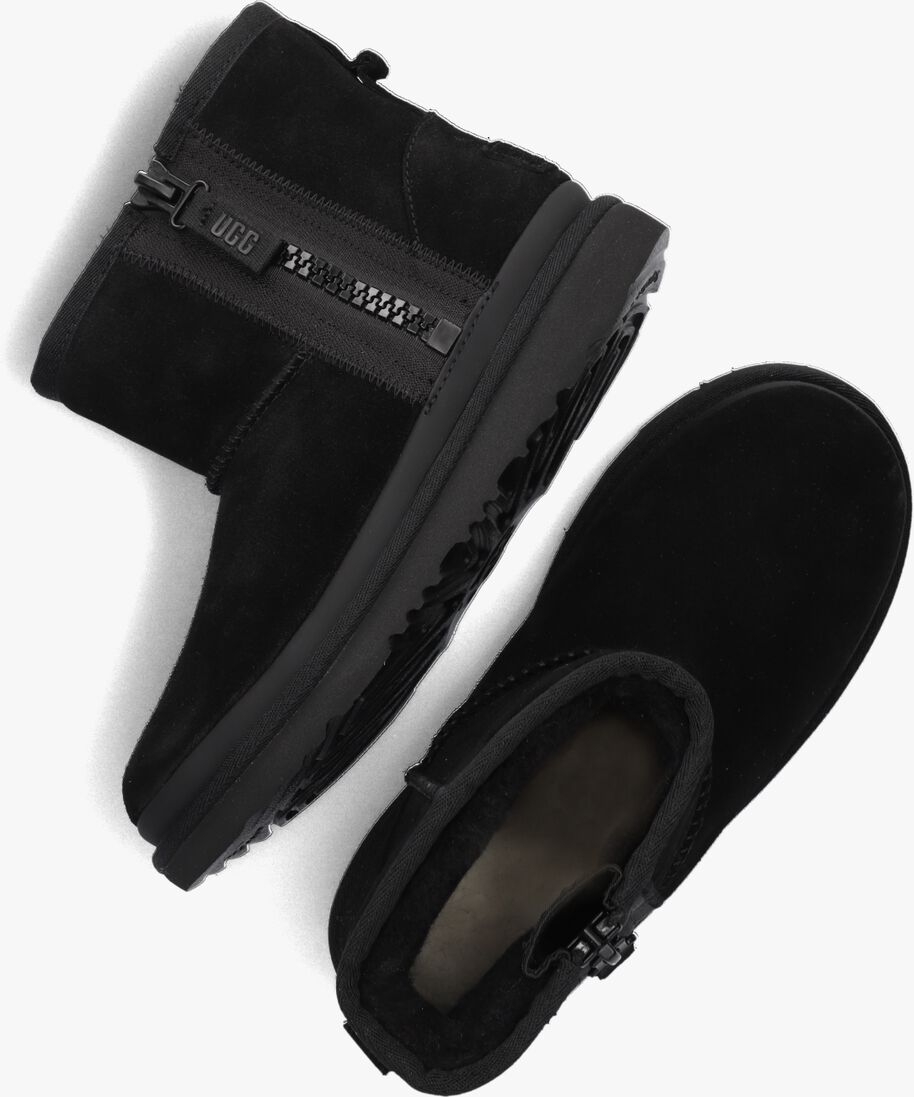 UGG zwarte ugg vachtlaarzen classic mini zipper k