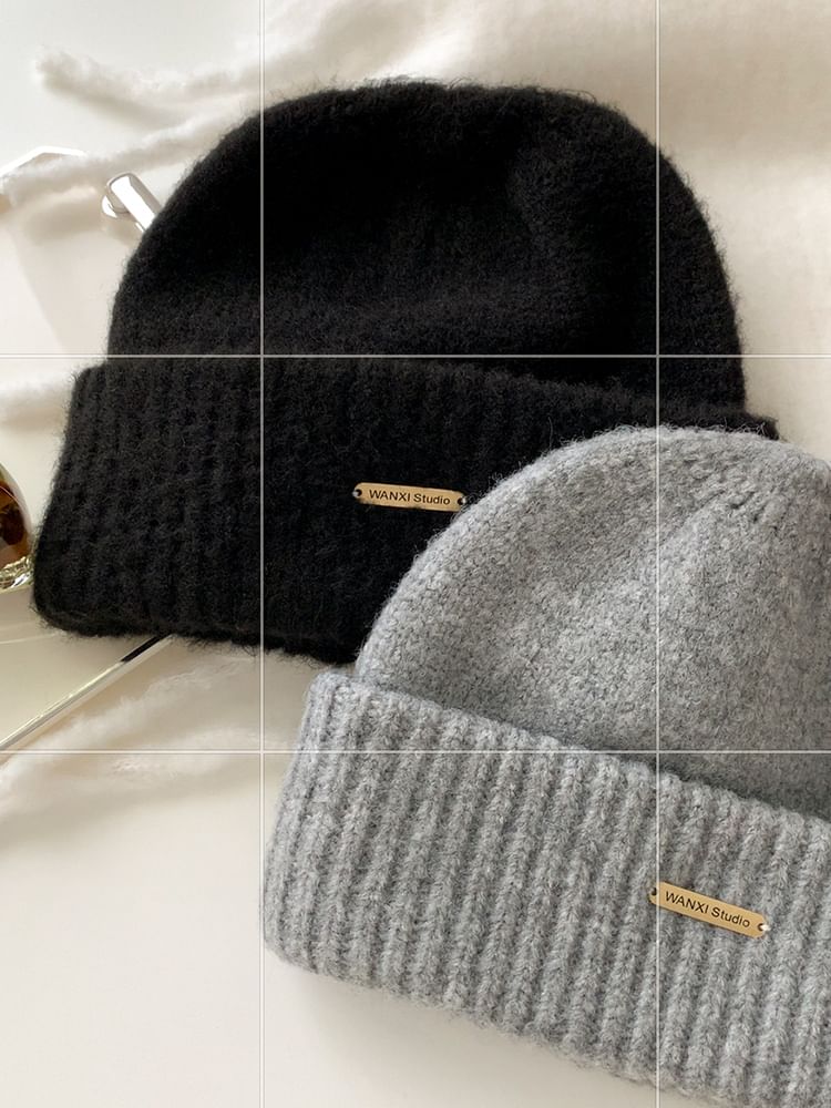 Amandier - Gebreide muts met appliqué