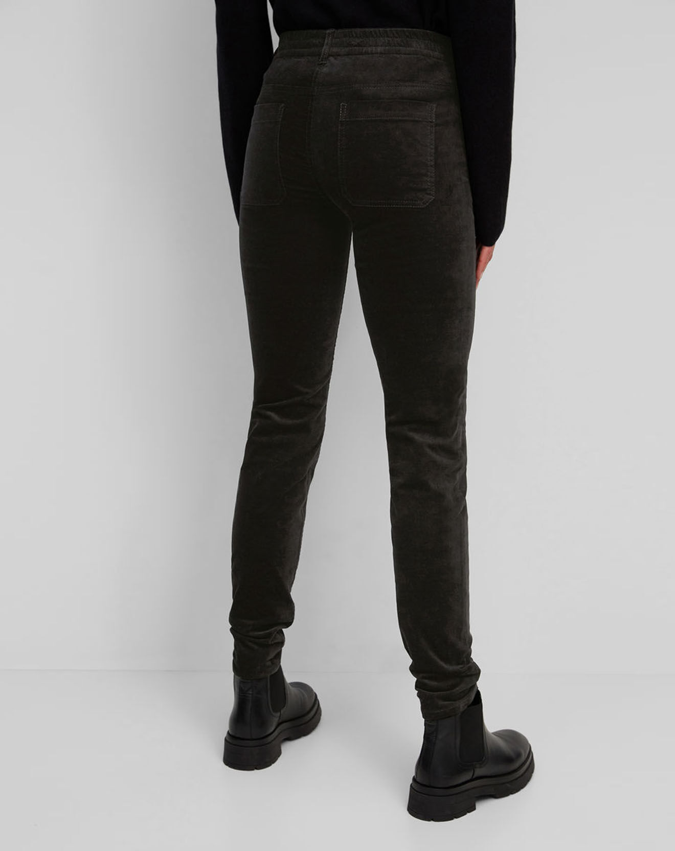 Marc O'Polo Pantalon en Velours de coton bio Slim Mavas noir