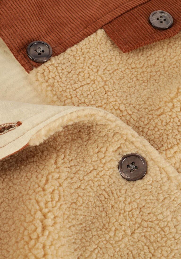 WANDER & WONDER beige wander & wonder jack fleece denim jacket