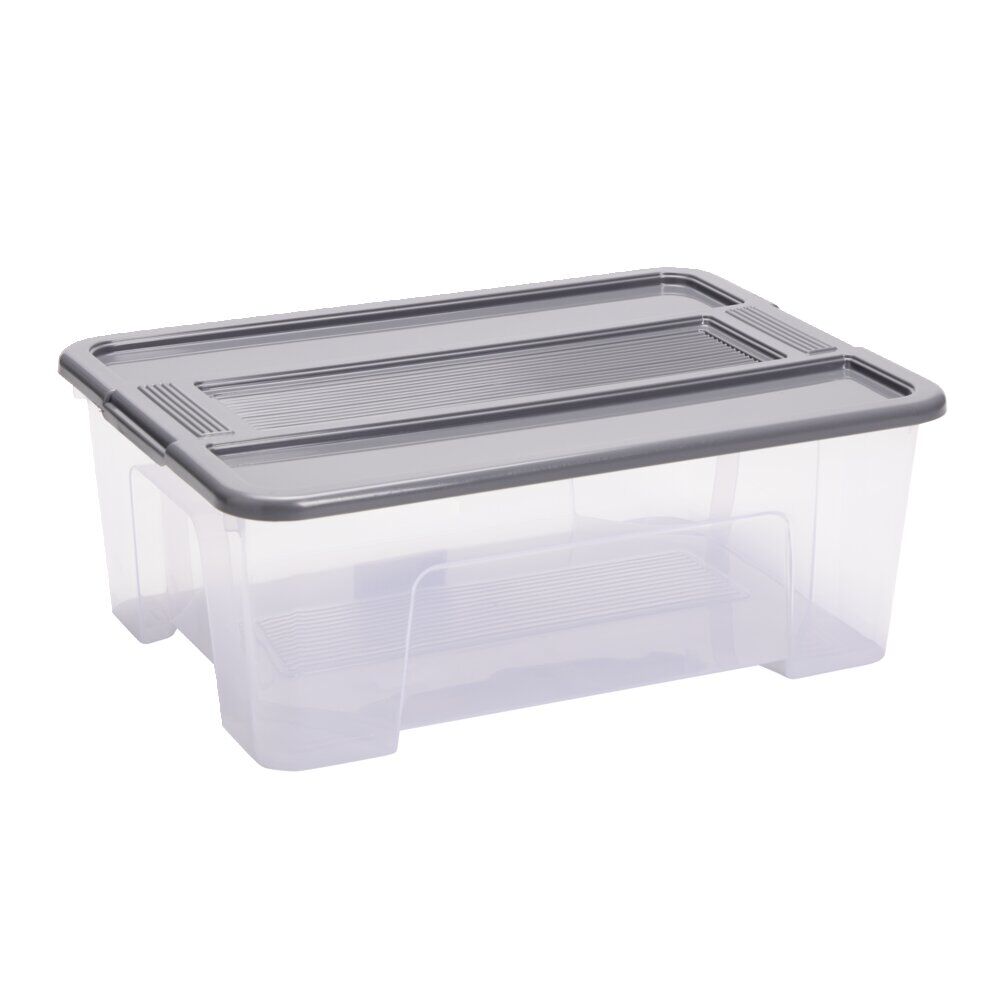 Box de rangement 10L plastique transparent 38x28xH14cm